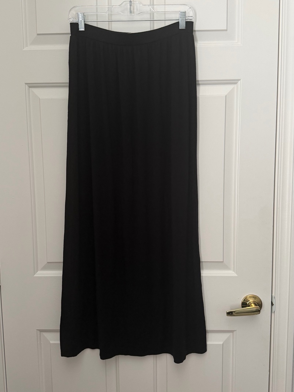 LOFT Black Maxi Skirt with Elastic Waistband